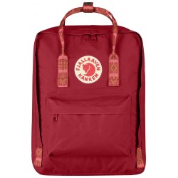 Fjallraven Kanken Deep Red-Folk Pattern Backpack