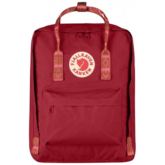 Fjallraven Kanken Deep Red-Folk Pattern Backpack